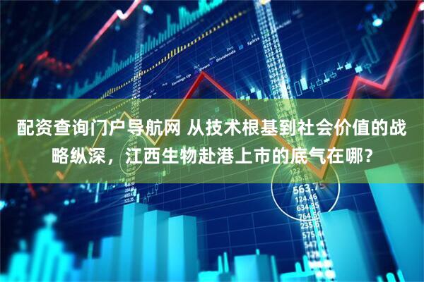 配资查询门户导航网 从技术根基到社会价值的战略纵深，江西生物赴港上市的底气在哪？